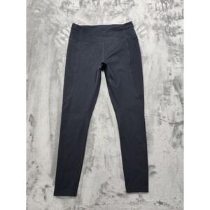 Core 10 Leggings Womens L Black High Rise Ankle Skinny Yoga Gym Workout Pull On